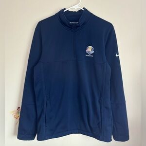 Nike Golf Pullover Zip Sweater Ryder Cup Hazeltine Therma Fit Dark Blue Size S